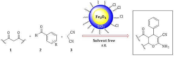 Nano Fe<sub>3</sub>O<sub>4</sub>@SiO<sub>2</sub>@Cl: A Novel Magnetic Nanocatalyst for Efficient Benzopyran Synthesis