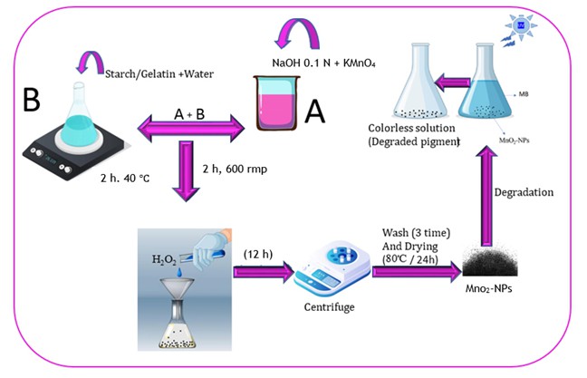 Fabrication of Manganese Dioxide Nanoparticles in Starch and Gelatin Beds: Investigation of Photocatalytic Activity