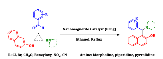 The Preparation of 1-(<em>&alpha;</em>-Aminoalkyl)-2-Naphthols over Magnesium Schiff Base Complex Supported on Magnetite Nanoparticles 